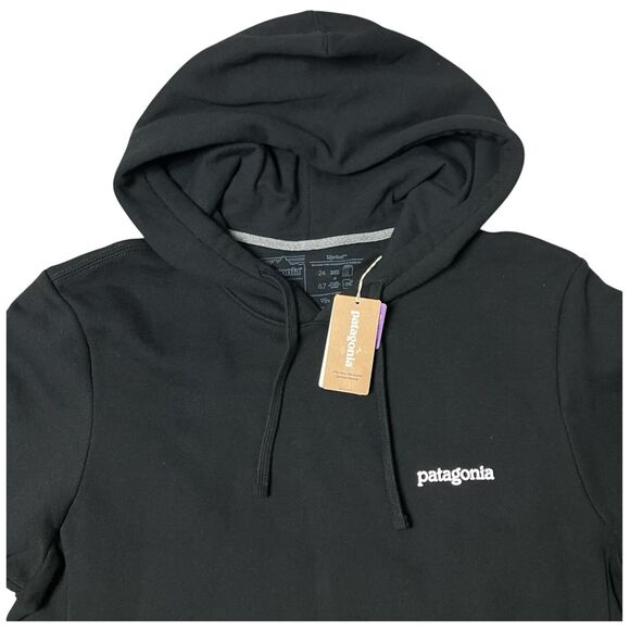 Patagonia Hoodie Mens S Black Fitz Roy Horizons Uprisal Outdoor Activewear Hike - Picture 3 of 14